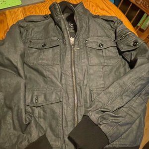 XRay Jeans Mens Dark Gray Denim Jacket Size L NWT